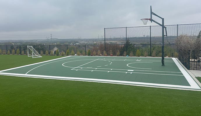 Turf for basket ball court